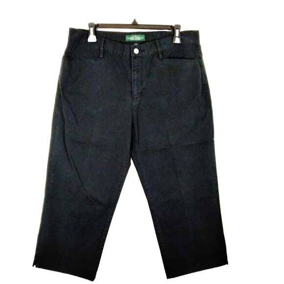 Pants - LRL Lauren Jeans Co. Womens Size 12 Black Capris Waist 32 Inseam 21